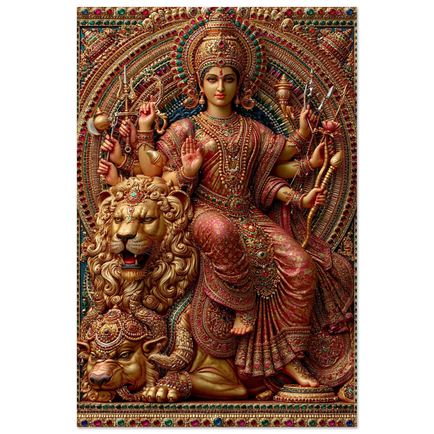 Durga — Queen of the South on Her Lion Throne