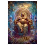 Kubera कुबेर | The Treasure King's Celestial Throne | Aluminium Print