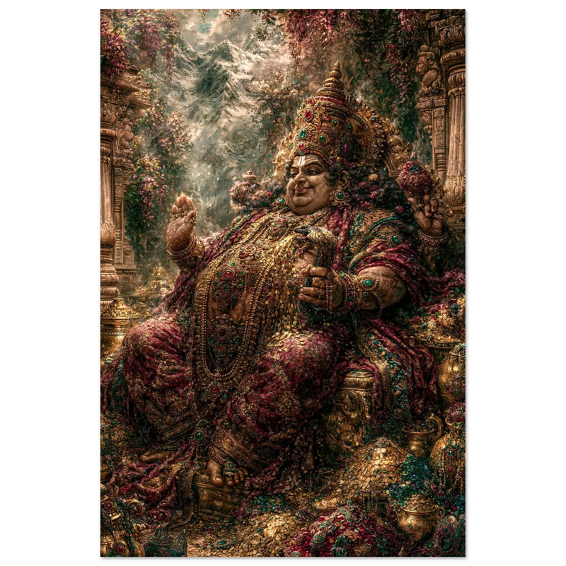 Kubera — Enthroned in the Garden of Plenty