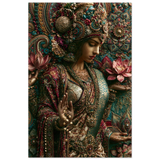 Lakshmi लक्ष्मी | Embroidered in Devotion | Aluminium Print