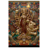 Durga दुर्गा | Born of the Light of All the Gods | Aluminium Print