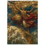 Surya सूर्य | Lotuses Open at His Hand | Museum Poster