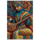 Saraswati सरस्वती | Woven in Wisdom | Aluminium Print