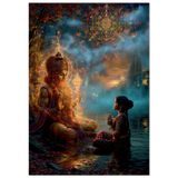 Indra इन्द्र | The Prayer by the River | Museum Poster
