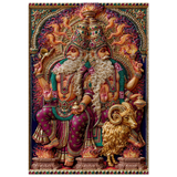 Agni अग्नि | The Twin-Headed Flame Enthroned | Museum Poster
