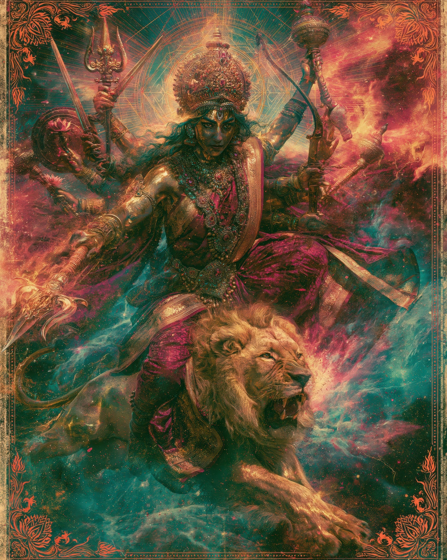 Durga दुर्गा | Victory's Morning - DuppyArt devotional digital print