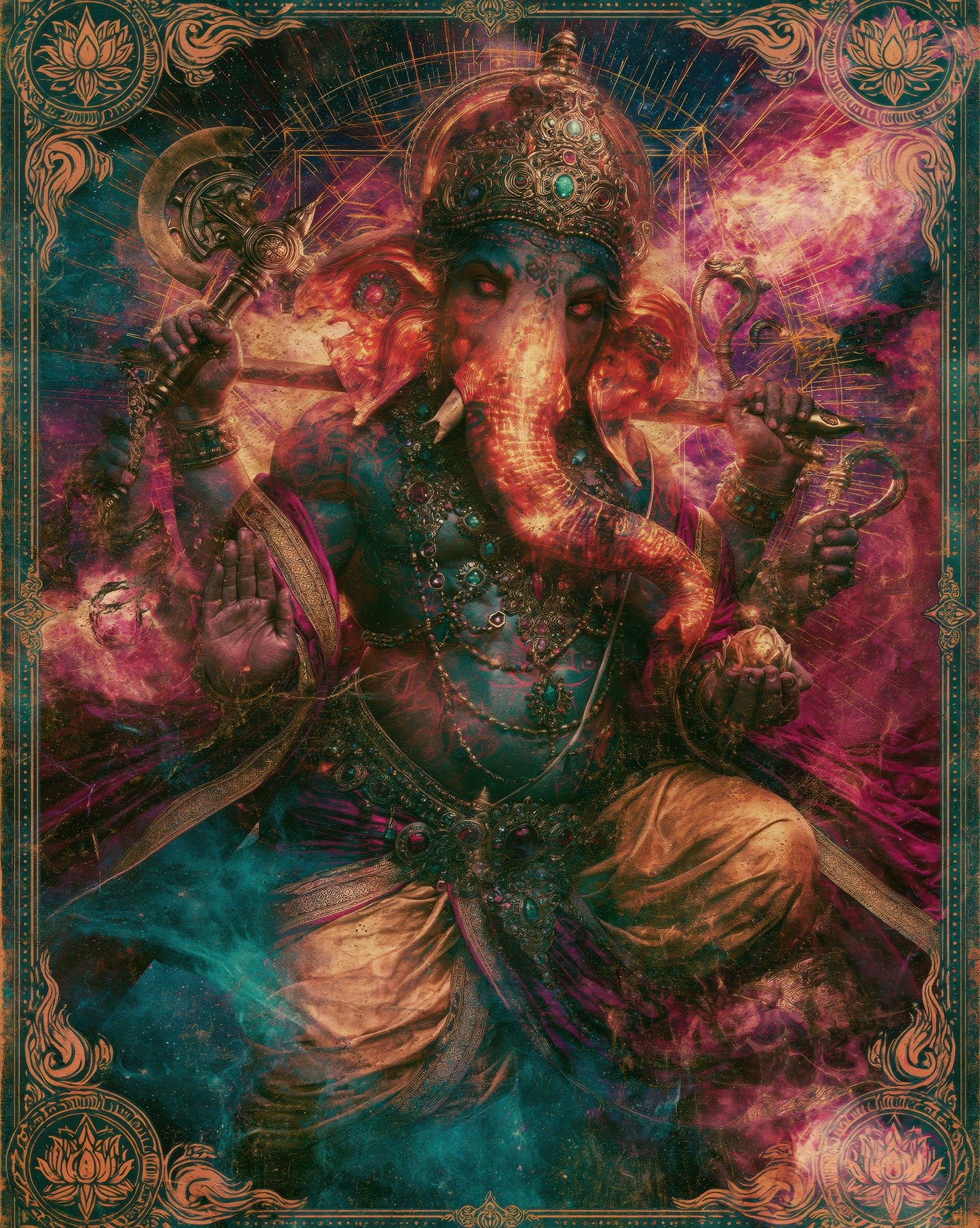 Ganesh गणेश | Lord of Beginnings - DuppyArt devotional digital print