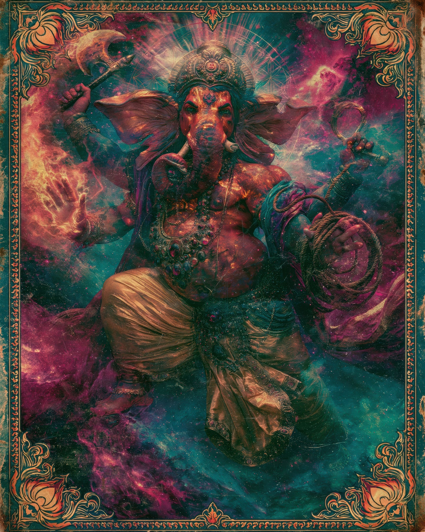 Ganesh गणेश | The Axe of the Gentle One - DuppyArt devotional digital print