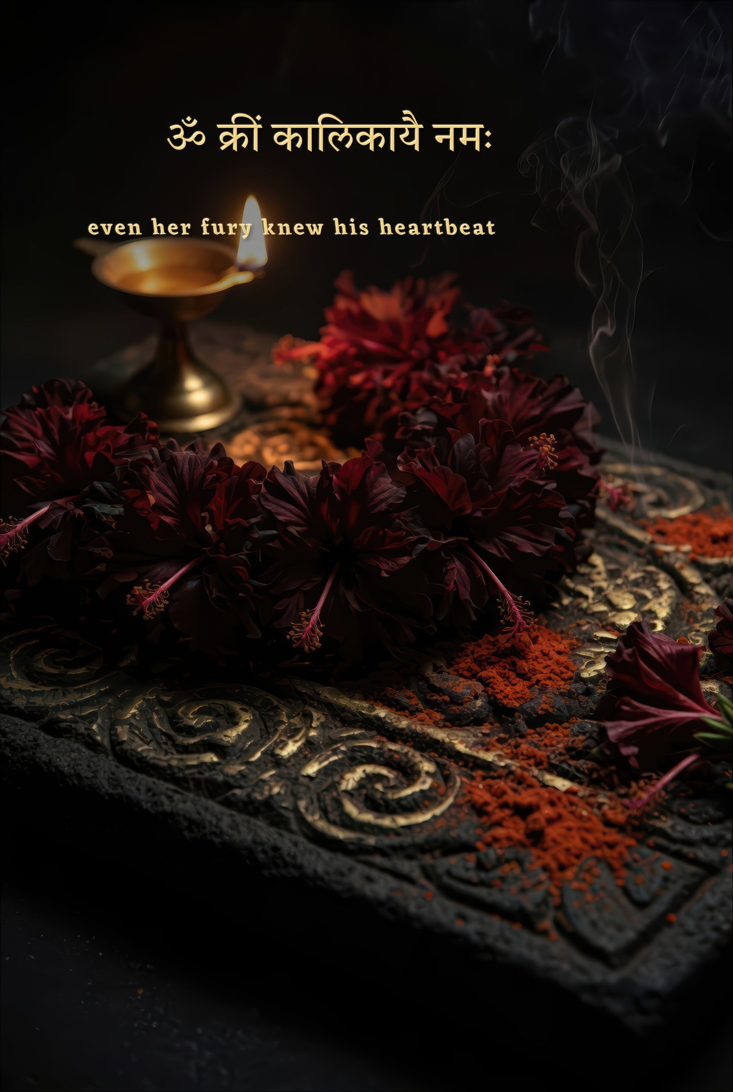 Kali কালী | The Fiercest Flower — Blessing Edition - DuppyArt devotional digital print