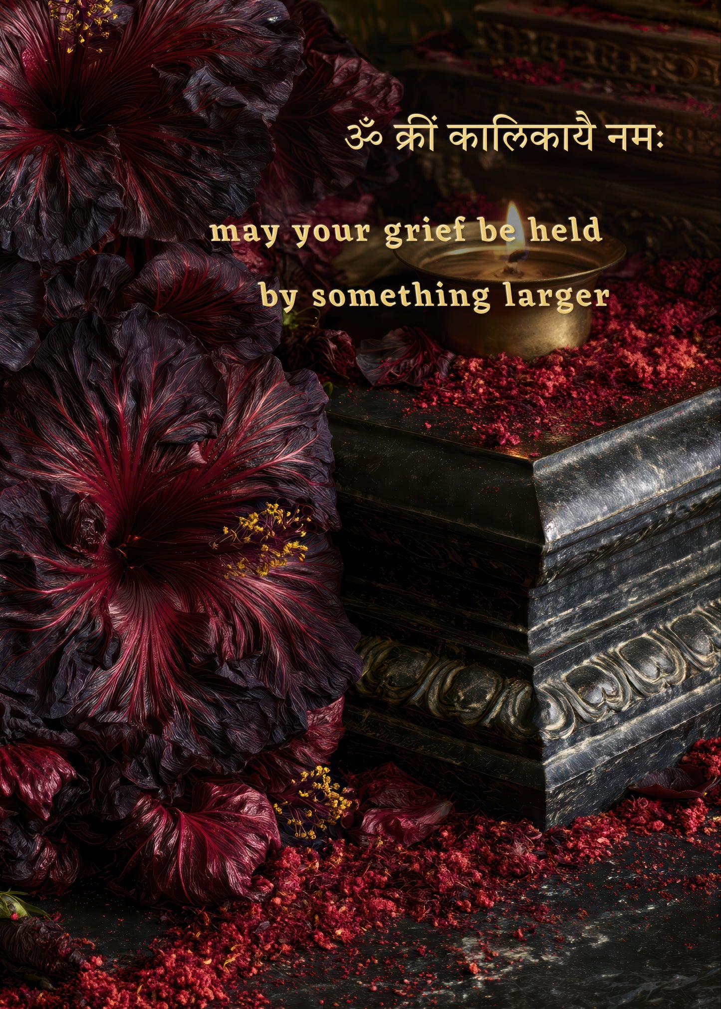Kali কালী | A Hundred Crimson Prayers — Blessing Edition - DuppyArt devotional digital print