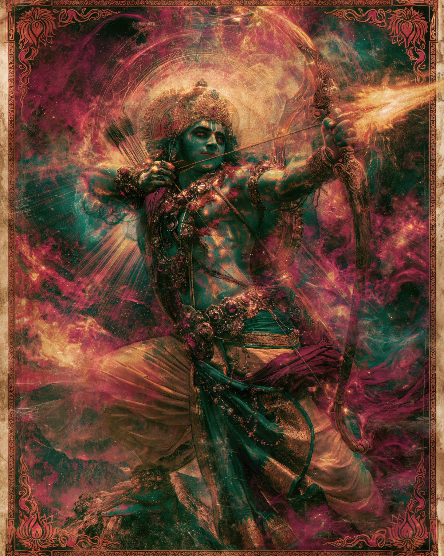 Sri Ram श्री राम | The Bow Awakens - DuppyArt devotional digital print