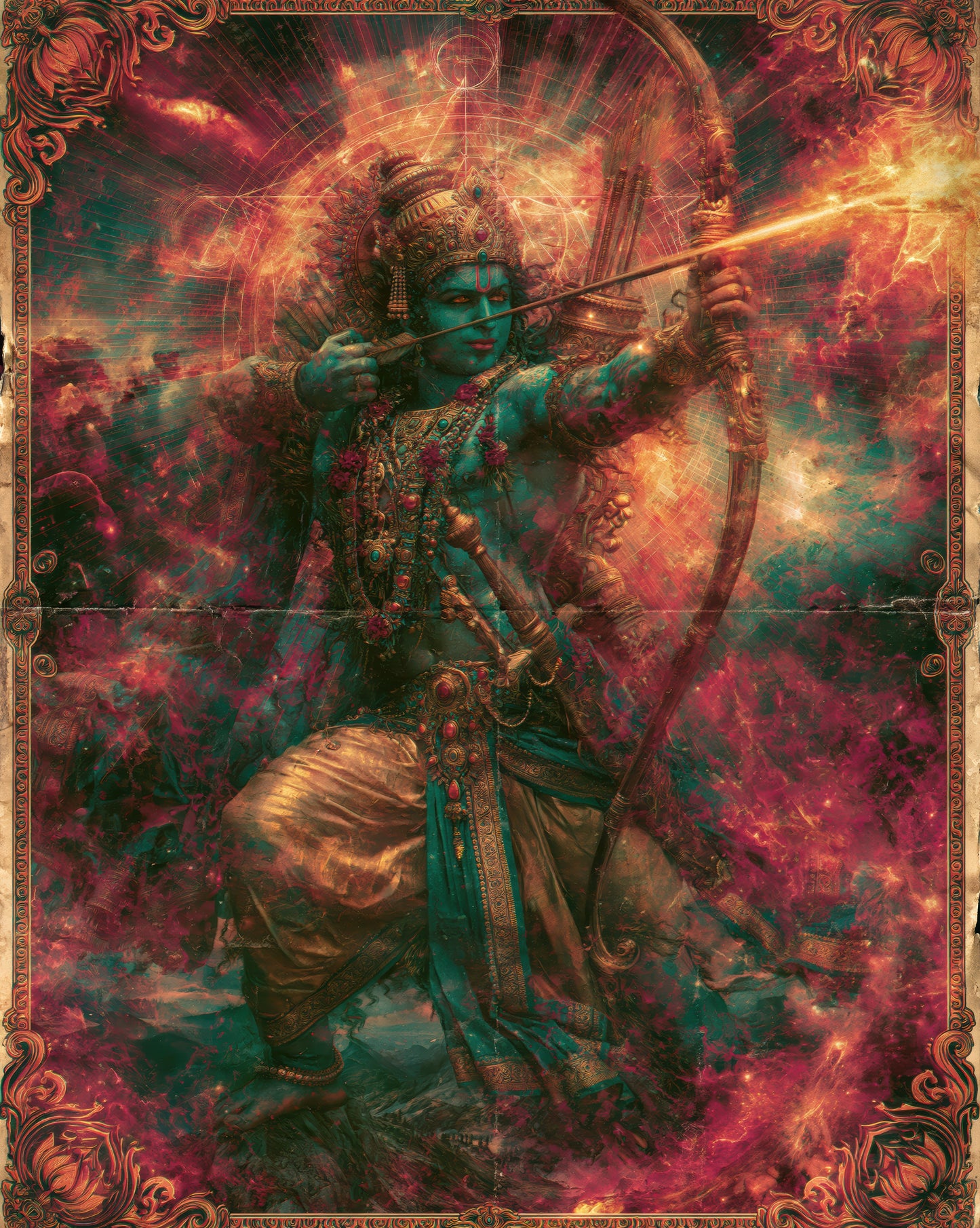 Sri Ram श्री राम | Lord of the Straight Path - DuppyArt devotional digital print