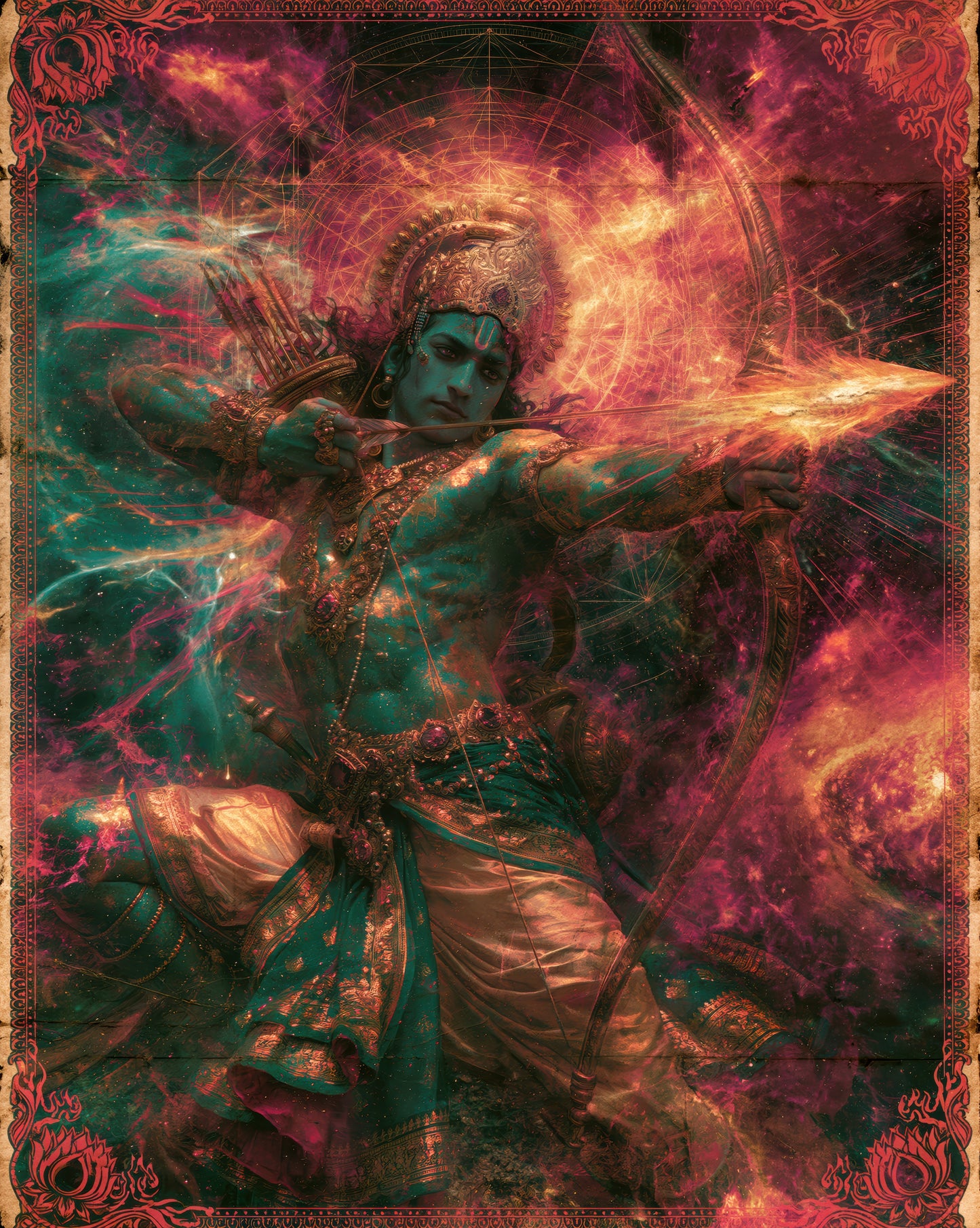 Sri Ram श्री राम | The Vow at the Ocean - DuppyArt devotional digital print