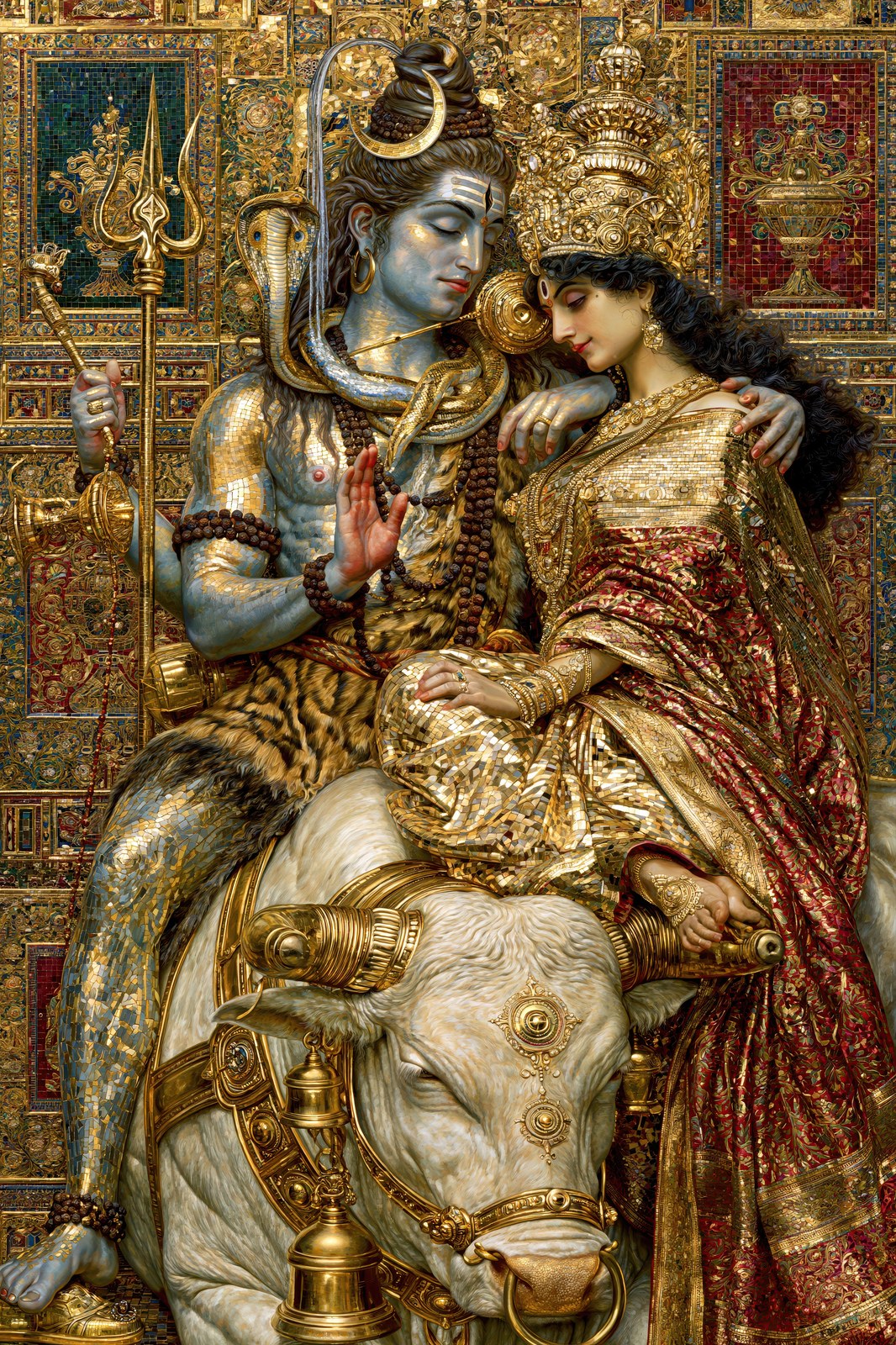 Shiva शिव | Shiva and Parvati — Rest Against Strength | Digital Print Download