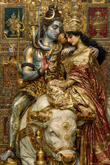 Shiva शिव | Shiva and Parvati — Rest Against Strength | Digital Print Download