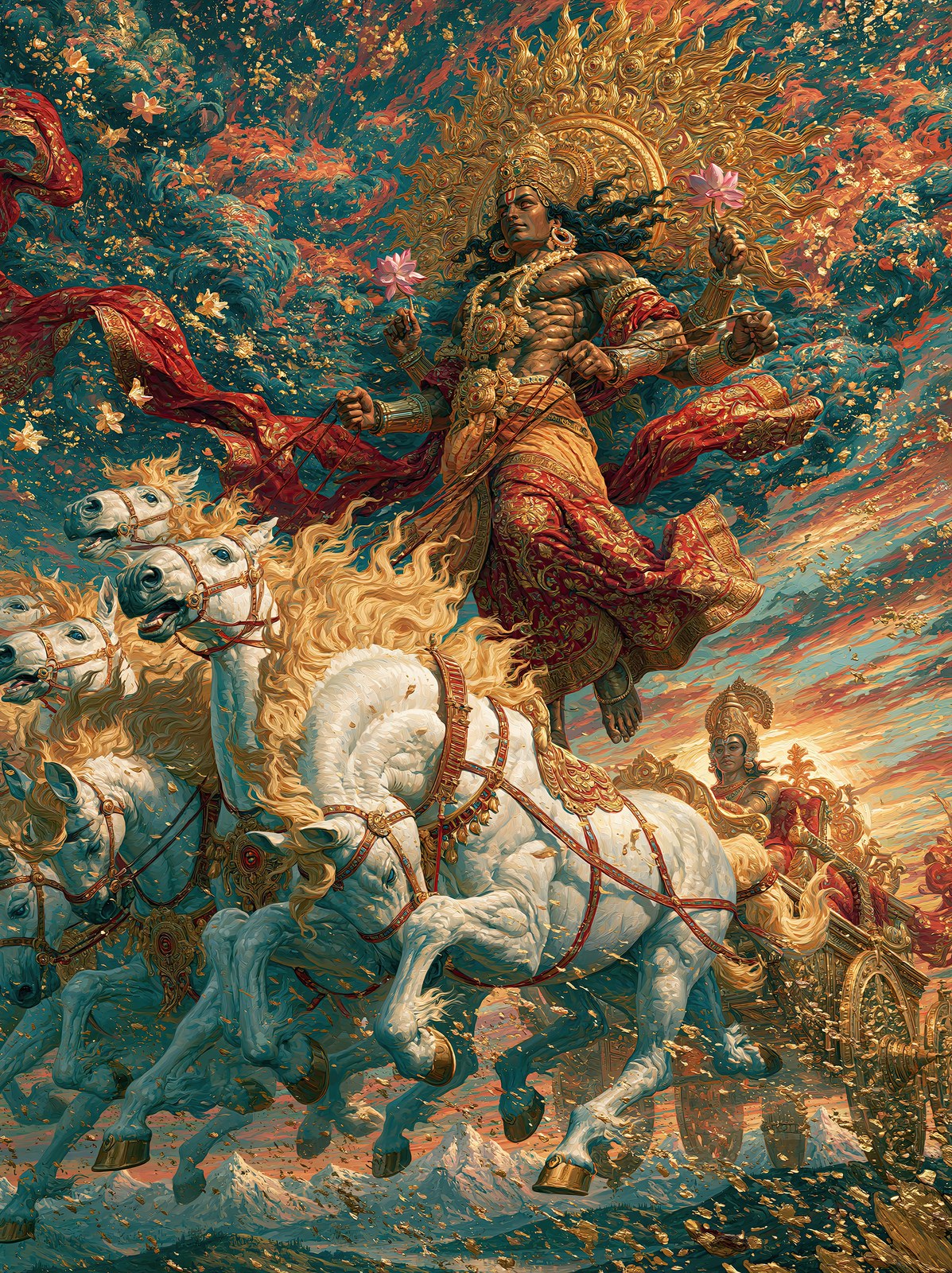 Surya सूर्य | The Chariot Climbs the World | Digital Print Download