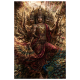 Kartikeya कार्तिकेय | The Six-Faced General | Aluminium Print