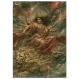 Durga दुर्गा | Dancing With Her Lion in the Soft Light | Digital Print Download