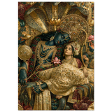 Vishnu विष्णु | Vishnu and Lakshmi — Fortune at Rest | Museum Poster