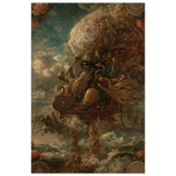 Kubera कुबेर | The Cloud Chariot Over the Mountains | Aluminium Print