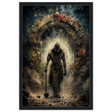 Yama यम | Dharma Raja — Head Bowed World Breaks | Framed Canvas