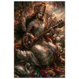 Saraswati सरस्वती | The Beads and the String | Aluminium Print