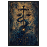 Yama यम | The Scales — Weighing of Souls | Framed Canvas