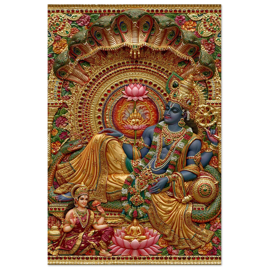 Vishnu — Vishnu and Lakshmi — Held and Watched Over