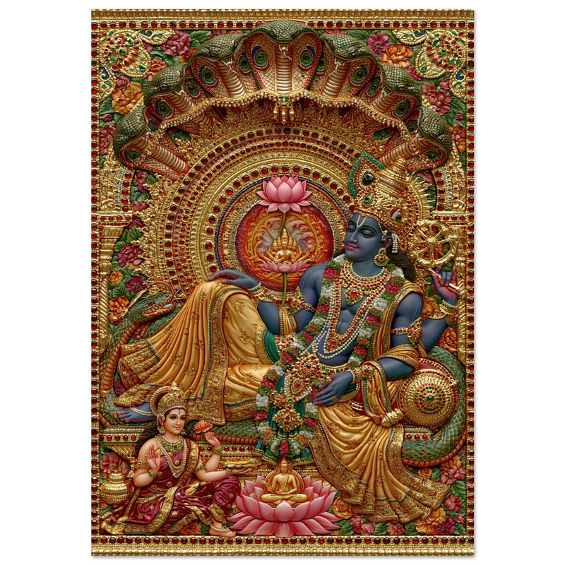 Vishnu — Vishnu and Lakshmi — Held and Watched Over