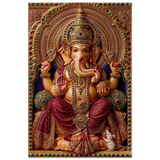 Ganesha गणेश | Enthroned and Blessing | Aluminium Print