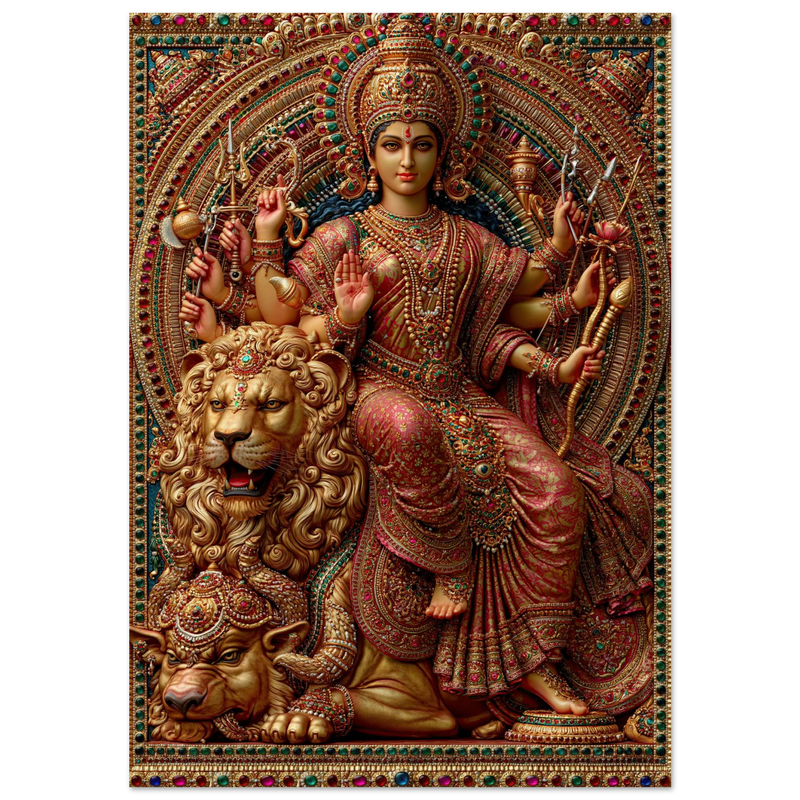 Durga — Queen of the South on Her Lion Throne
