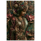 Lakshmi लक्ष्मी | Embroidered in Devotion | Museum Poster