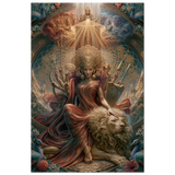 Durga दुर्गा | The Goddess Revealed at the Shrine | Aluminium Print