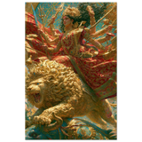 Durga दुर्गा | Riding Out to Battle | Aluminium Print