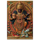 Kali काली | The Tanjore Throne of the Dark Mother | Aluminium Print