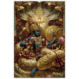 Vishnu विष्णु | Vishnu and Lakshmi — A Roof Over the World | Digital Print Download