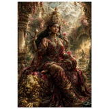 Parvati पार्वती | Enthroned on Her Lion | Museum Poster