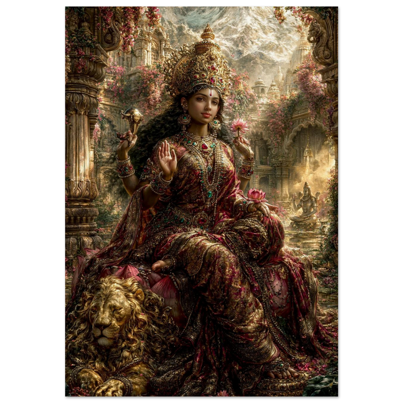 Parvati — Enthroned on Her Lion