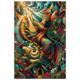 Durga दुर्गा | A Glimpse Through the Swirling Veil | Aluminium Print