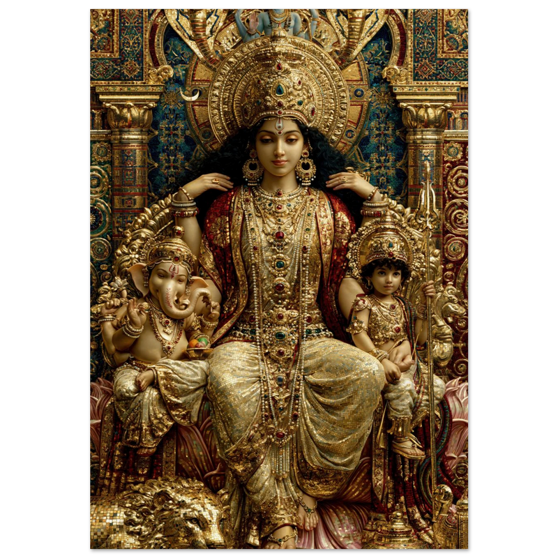 Parvati — The Mother on the Mosaic Throne