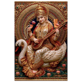 Saraswati सरस्वती | Goddess of the Bright Season | Aluminium Print