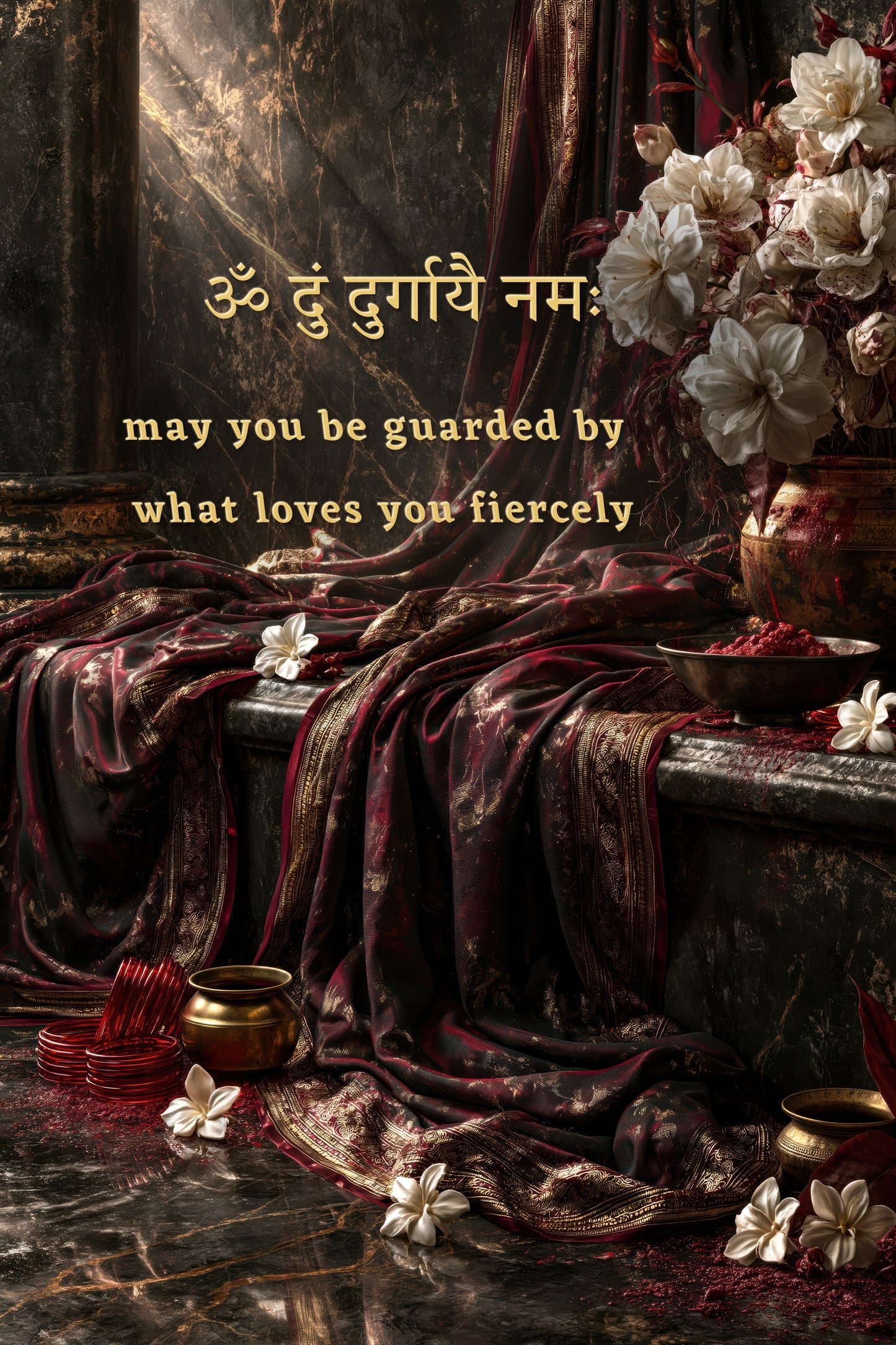 Durga দুর্গা | Her Red Was Never Anger — Blessing Edition - DuppyArt devotional digital print