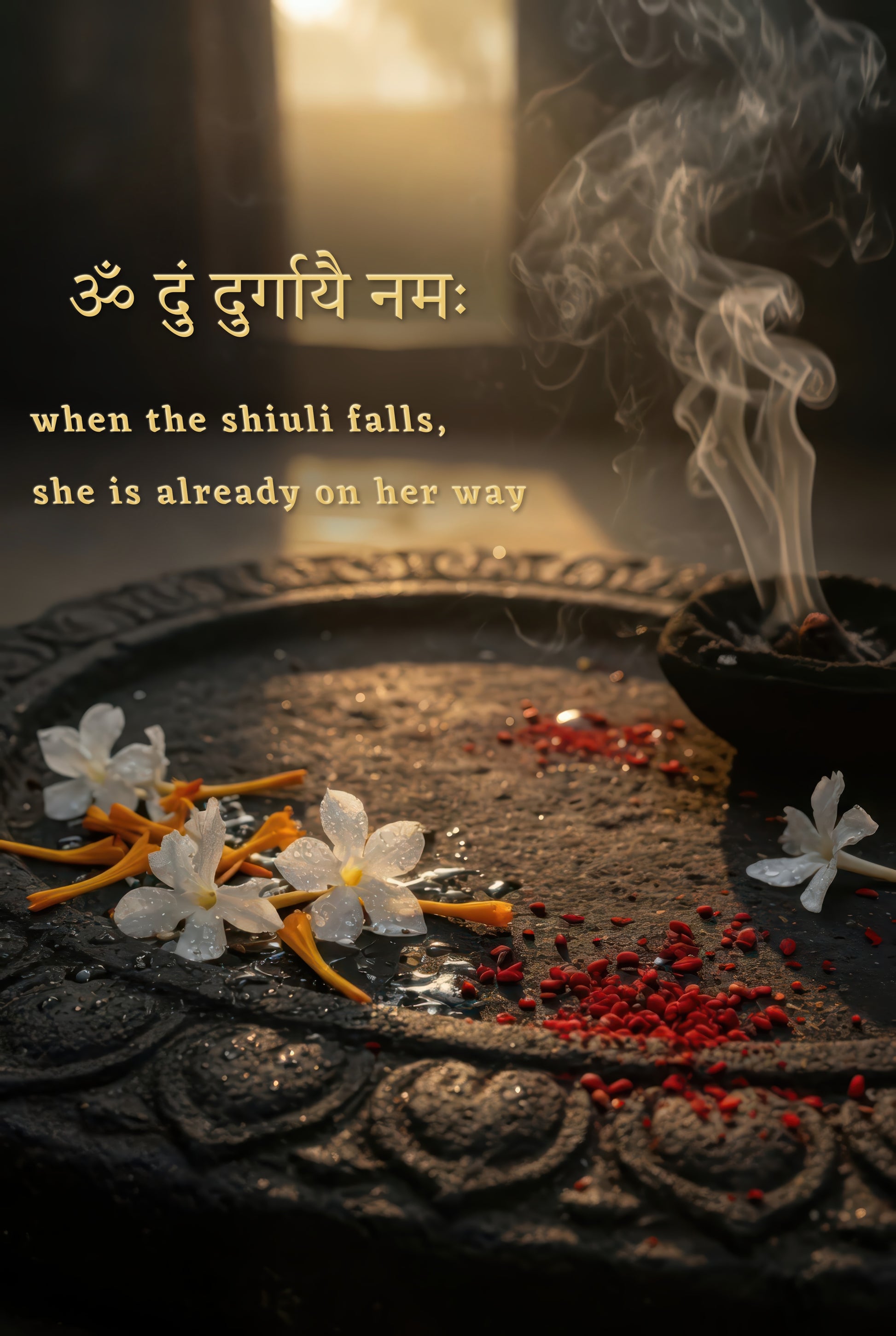 Durga দুর্গা | She Accepts the Fallen — Blessing Edition - DuppyArt devotional digital print
