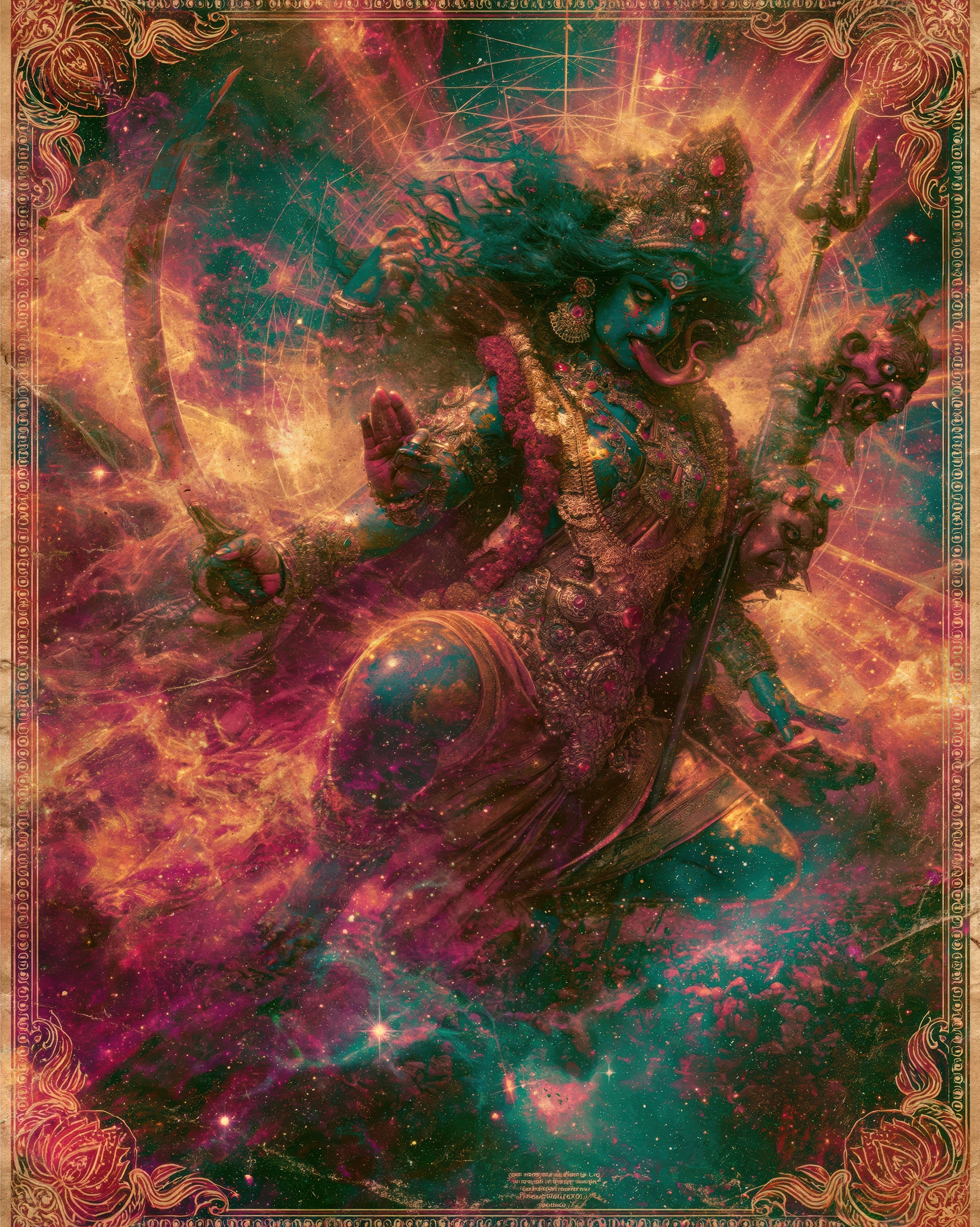 Durga दुर्गा | She Who Cannot Be Defeated - DuppyArt devotional digital print
