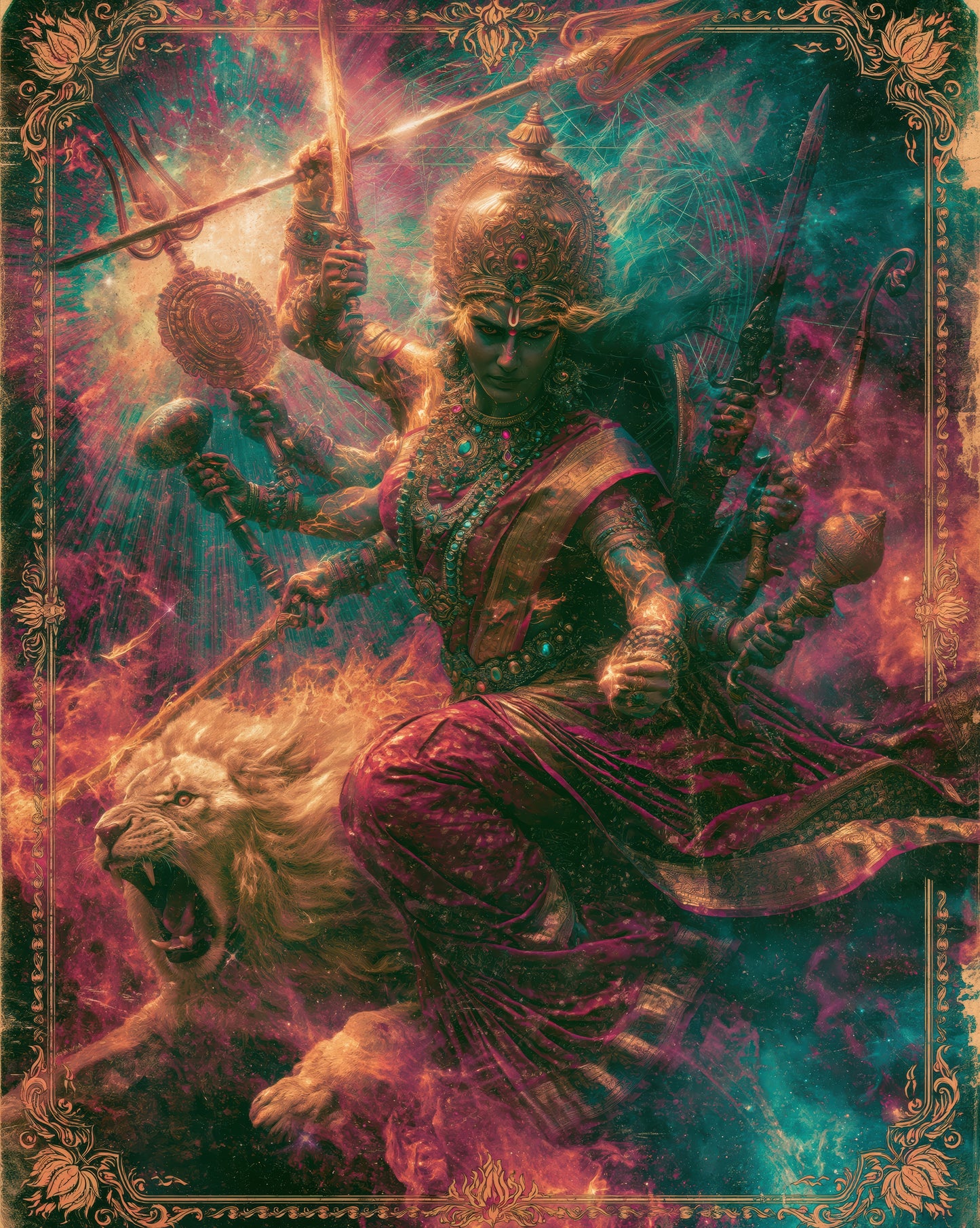 Durga दुर्गा | The Mother Returns - DuppyArt devotional digital print