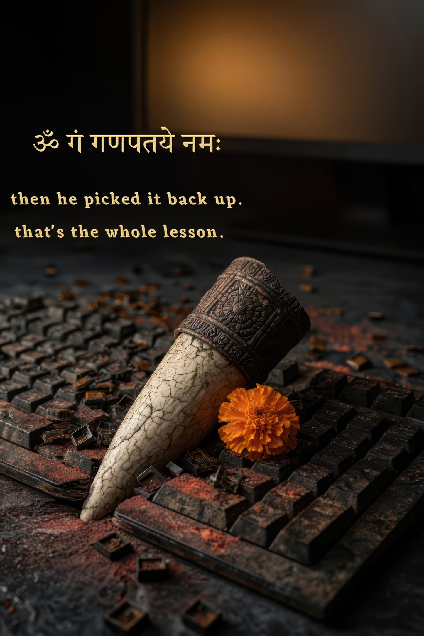 Ganesh गणेश | And Still, the Epic Was Finished — Blessing Edition - DuppyArt devotional digital print