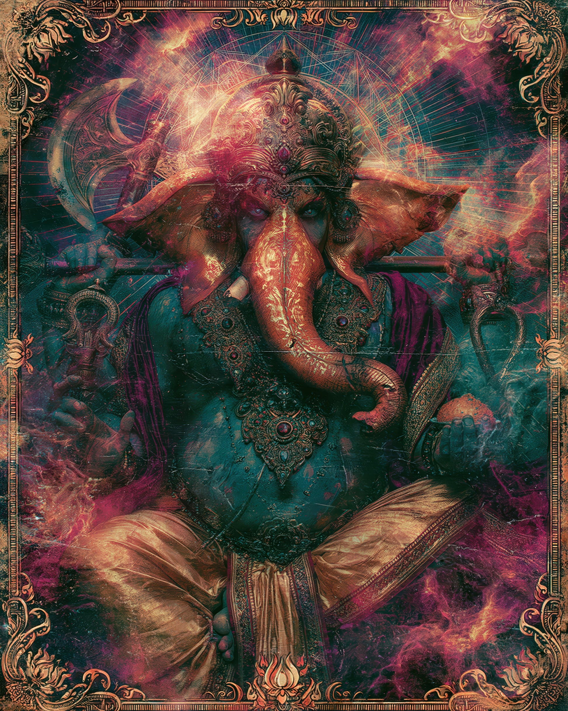 Ganesh गणेश | The Remover Waits - DuppyArt devotional digital print