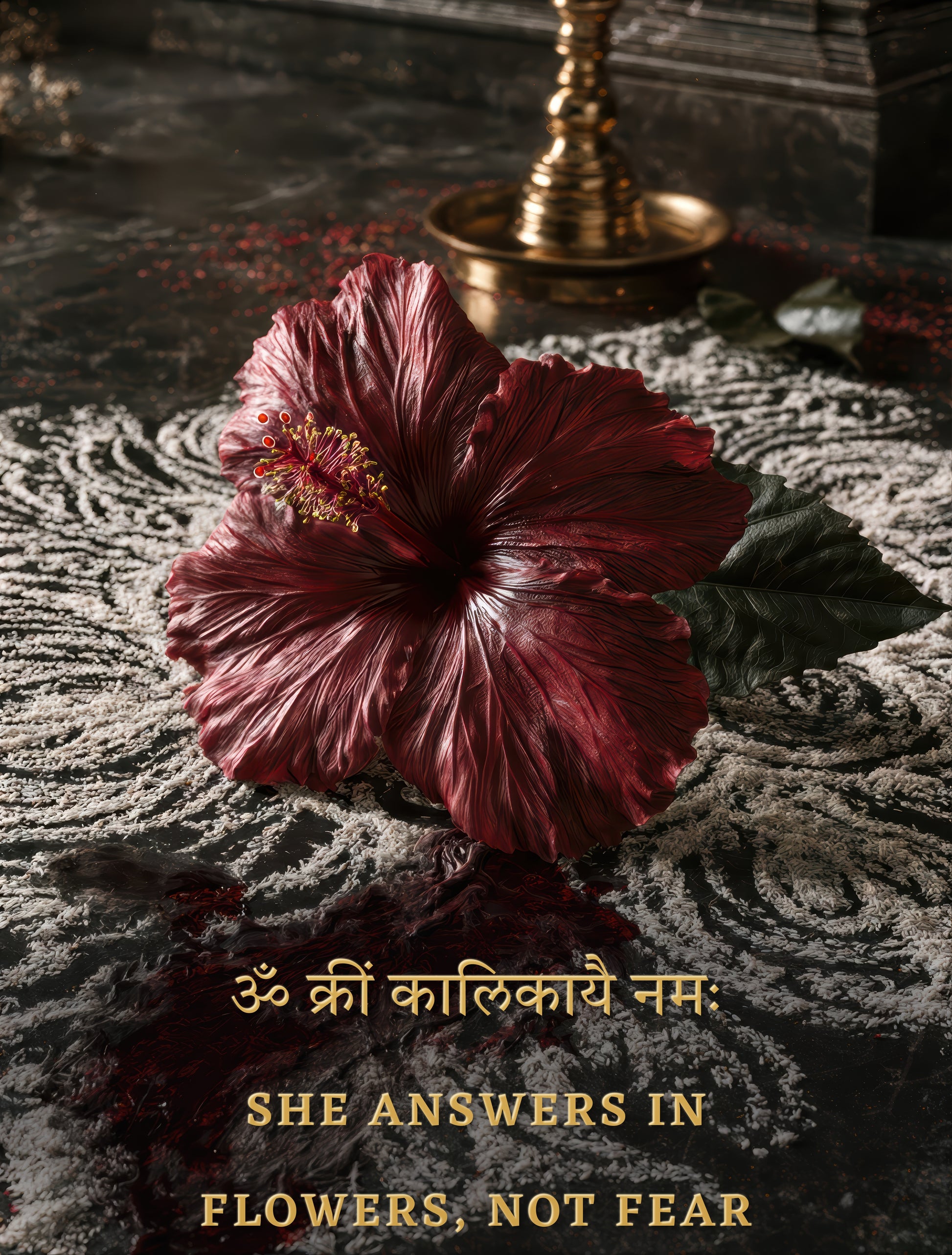 Kali কালী | She Answers in Flowers - DuppyArt devotional digital print