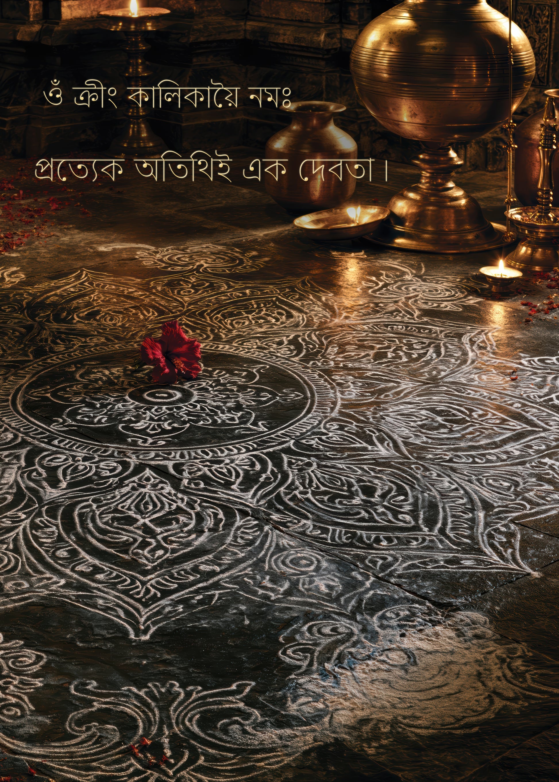 Kali কালী | The Drawn Welcome — Bangla Edition - DuppyArt devotional digital print