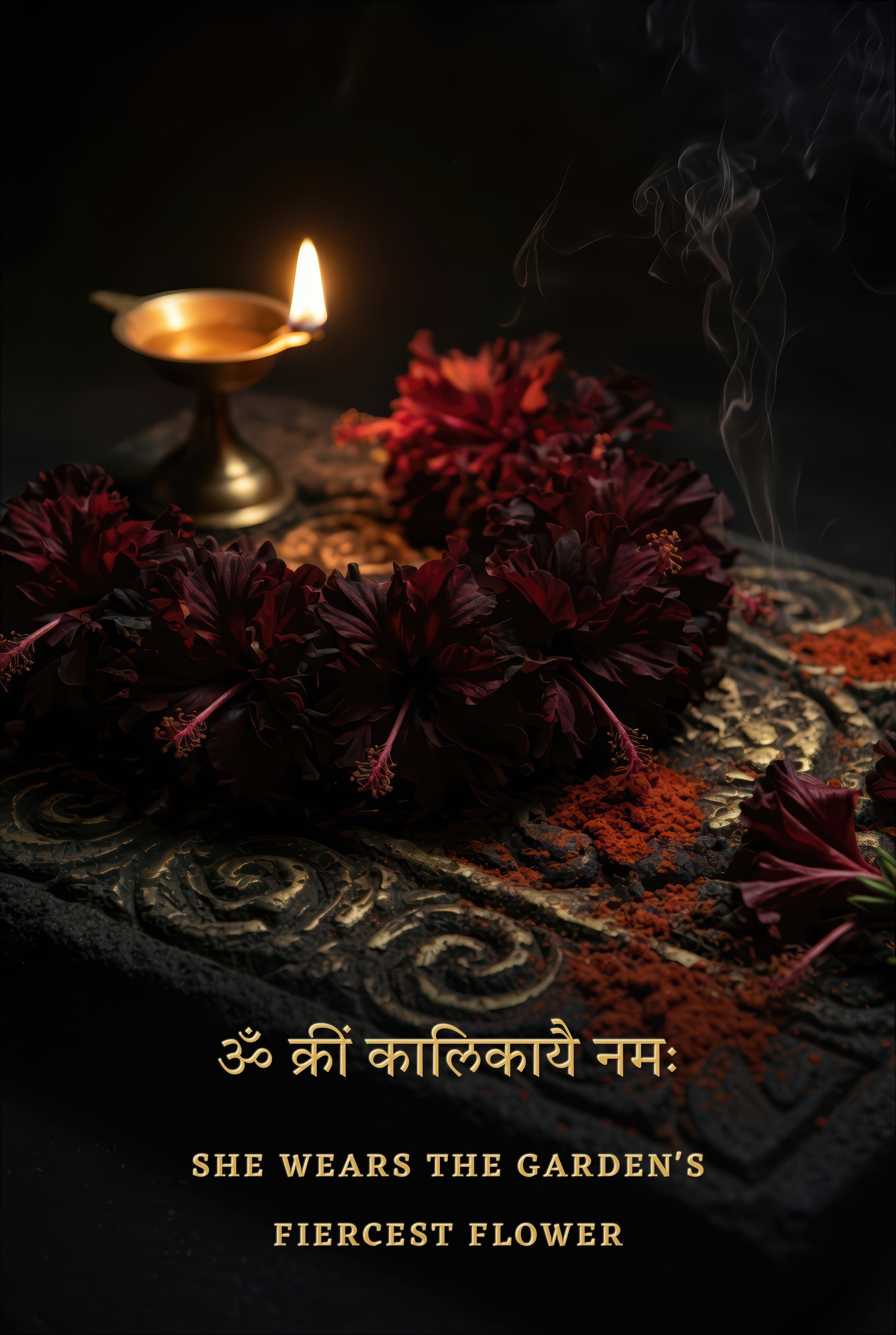 Kali কালী | The Fiercest Flower - DuppyArt devotional digital print